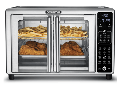 New Gourmia 1700W 6-Slice Digital Toaster Oven Air Fryer, 19 One-Touch Presets, 24L, Stainless Steel New Gourmia 1700W 6-Slice Digital Toaster Oven Air Fryer, 19 One-Touch Presets, 24L, Stainless Steel